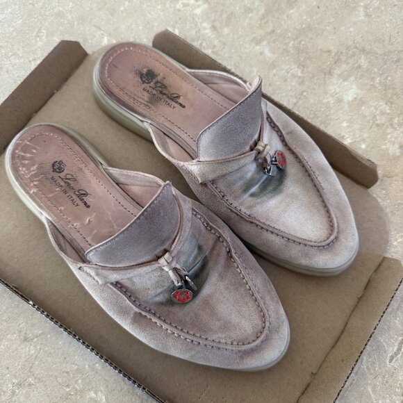 100% Authentic Loro Piana Charms Walk Babouche Loafers in Pink Size 37 - AS IS - Picture 8 of 8